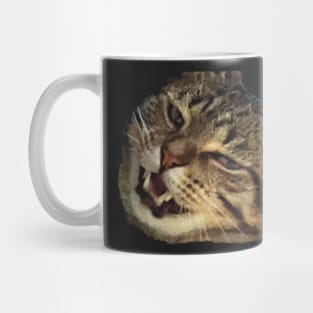 tabby cat meowing funny meme Mug